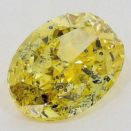 0.50 Carat Fancy Intense   Yellow  OV  GIA