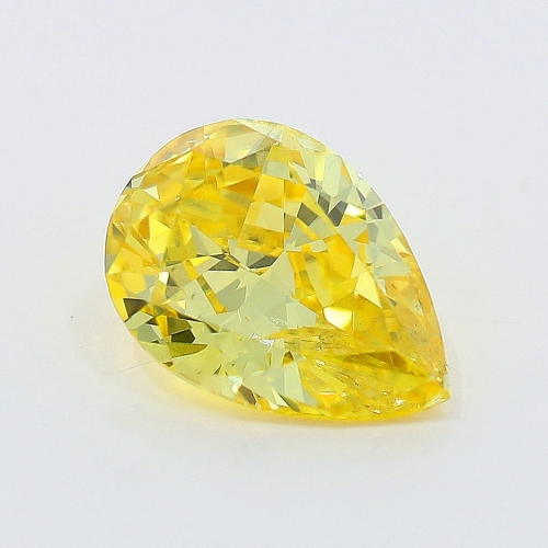 0.31 carat, Fancy Vivid Yellow , Pear shape, VS2 Clarity, GIA
