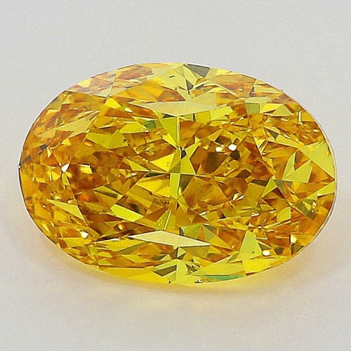 0.50 Carat Fancy Deep Orangy  Yellow  OV VS1 GIA