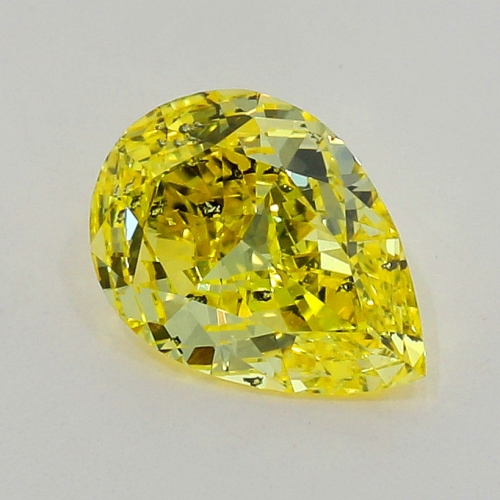 0.21 Carat Fancy Intense   Yellow  PS  GIA