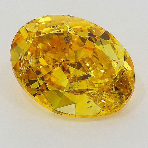 1.01 Carat Fancy Deep Orangy  Yellow  OV SI2 GIA