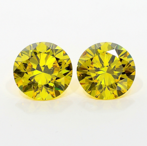 5.07 carat Round Brilliant SI1 Fancy Deep Yellow