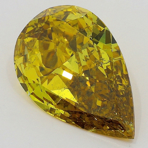 1.01 Carat Fancy Deep Brownish Greenish Yellow  PS SI2 GIA