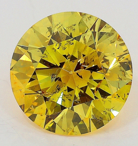 1.03 Carat Fancy Vivid   Yellow  BR I1 GIA