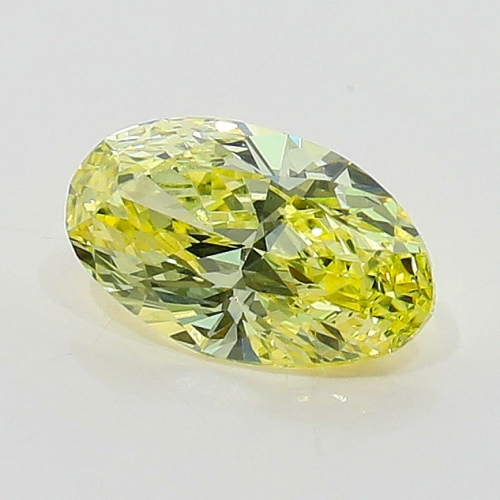 0.43 Carat Fancy Intense   Yellow  OV VVS2 GIA