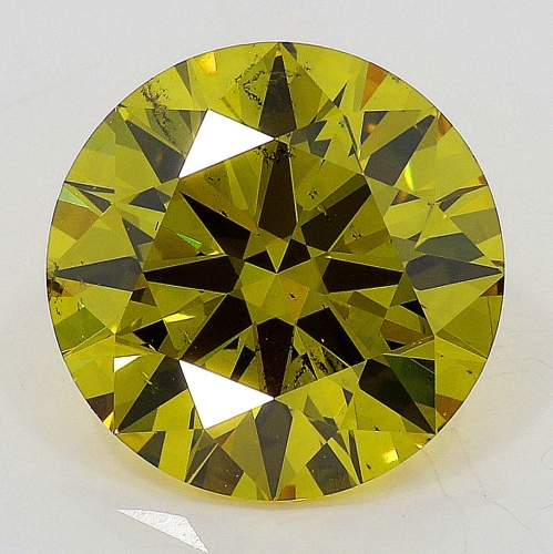 1.50 Carat Fancy Deep   Yellow  BR SI2 GIA