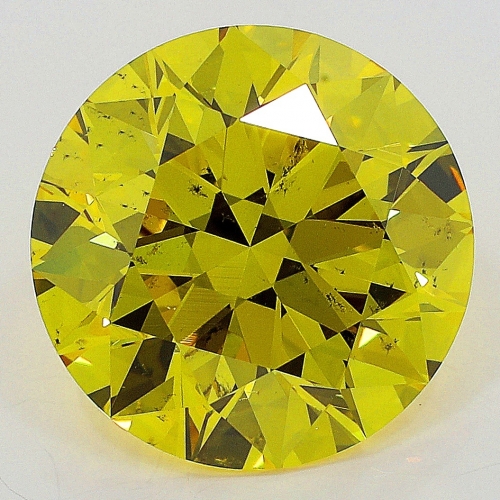 1.70 Carat Fancy Vivid   Yellow  BR SI1 GIA
