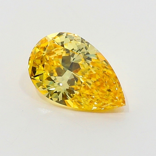 0.33 Carat Fancy Vivid Orangy  Yellow Yellow PS SI1 GIA