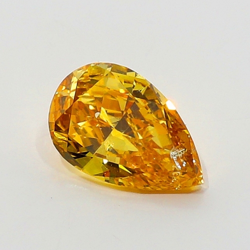 0.32 Carat Fancy Vivid   Yellow Orange PS SI2 GIA