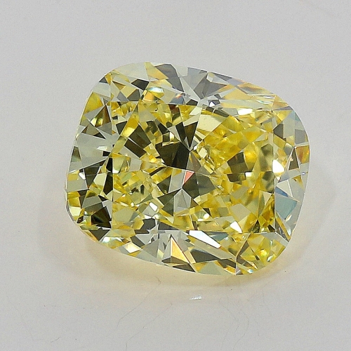 0.8 carat Cushion VS2 Fancy Intense Yellow