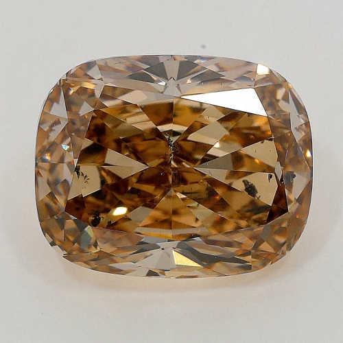 2.21 carat Cushion SI2 Fancy Dark Yellowish Brown
