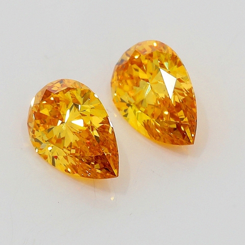 0.17 Carat Fancy Vivid   Yellow Orange PS SI1 GIA