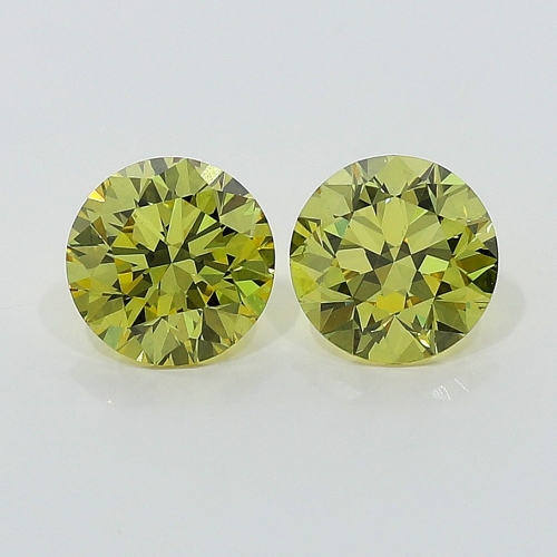 0.50 Carat Fancy Intense   Yellow  BR VS2 GIA