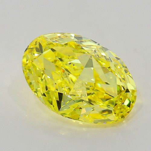 0.88 Carat Fancy Vivid   Yellow  OV SI1 GIA