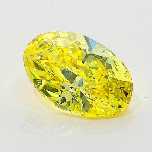 1.51 Carat Fancy Vivid   Yellow  OV SI1 GIA