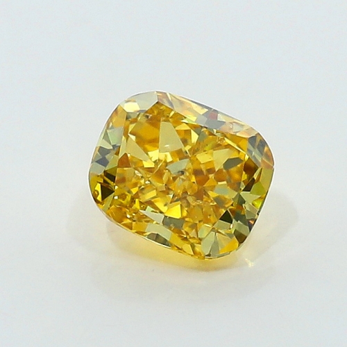 0.44 Carat Fancy Deep Orangy  Yellow  CU SI2 GIA