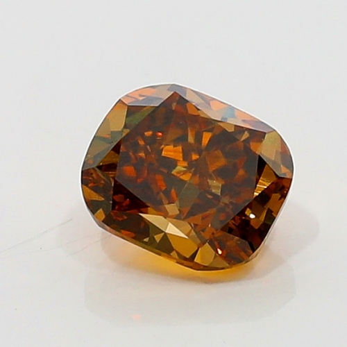 0.41  Carat Fancy Deep Brown-OrangeCU VS1 GIA