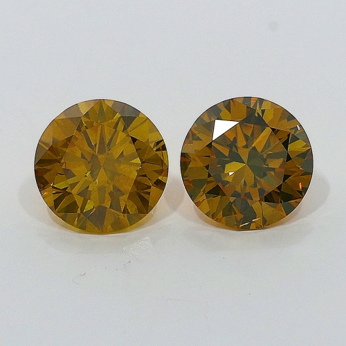 0.73 Carat Fancy Deep Brownish  Yellow  BR  GIA