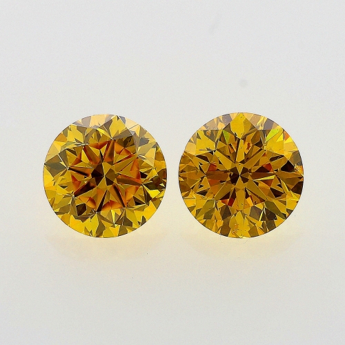 0.50 Carat Fancy Vivid   Orange Yellow BR VS1 GIA
