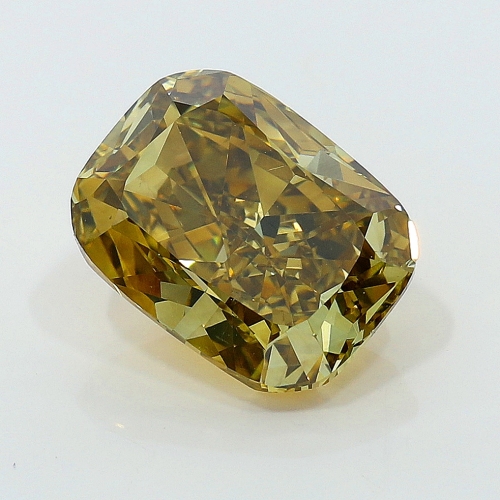 3.02 Carat Fancy Dark Brown Yellow   CU VS2 GIA