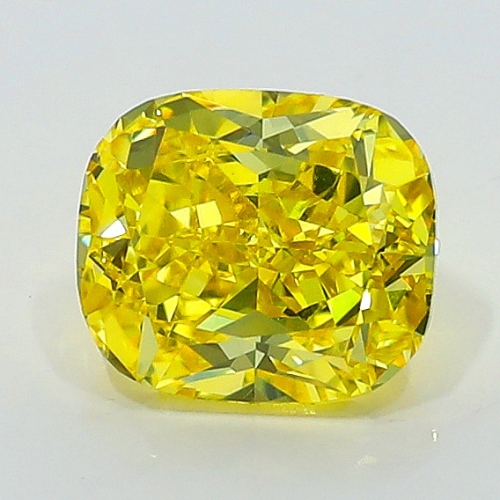 0.71 Carat Fancy Vivid   Yellow  CU VVS2 GIA