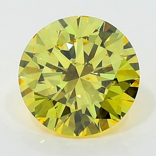 0.70 Carat Fancy Vivid   Yellow  BR SI1 GIA