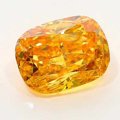 0.40 Carat Fancy Vivid Yellowish  Orange Orange CU  GIA