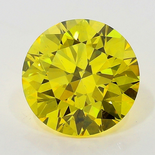 0.70 Carat Fancy Vivid   Yellow  BR SI1 GIA