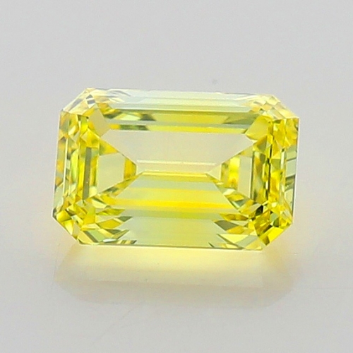 0.42 Carat Fancy Vivid   Yellow  EM VVS2 GIA