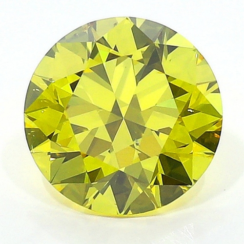 0.90 Carat Fancy Vivid   Yellow  BR SI1 GIA