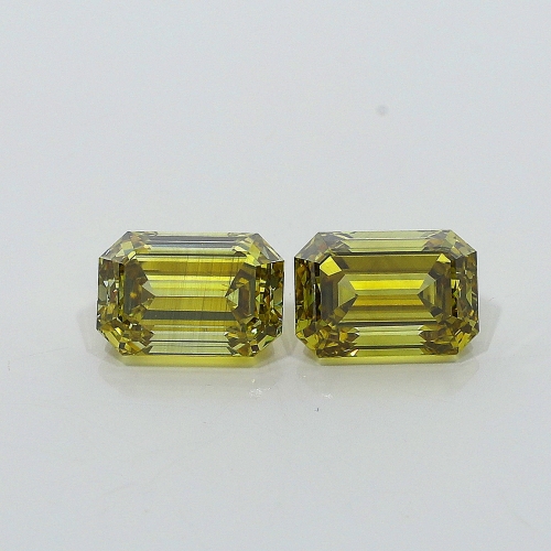0.70 Carat Fancy Deep Brownish Greenish Yellow  EM VS2 GIA