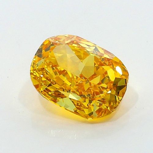 0.70 Carat Fancy Vivid   Yellow Orange CU VS2 GIA