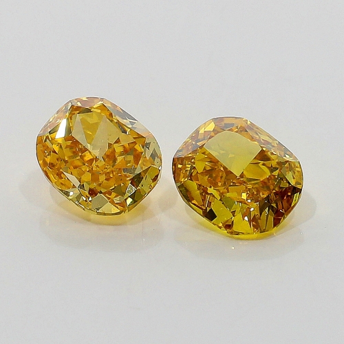 0.51 Carat Fancy Intense   Orange Yellow CU SI2 GIA