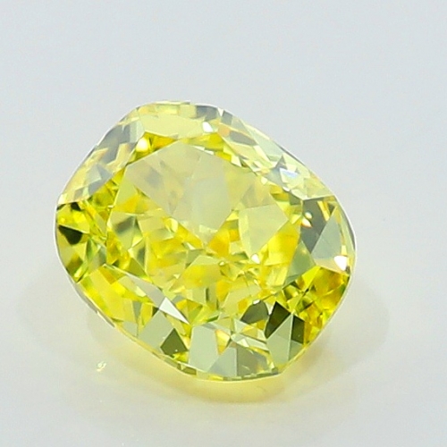 0.54 Carat Fancy Vivid   Yellow  CU VS1 GIA