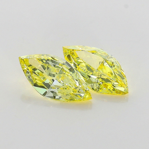 0.70 Carat Fancy Intense   Yellow  MQ SI1 GIA