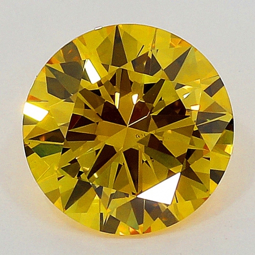 0.38 Carat Fancy Deep   Yellow  BR VS2 GIA