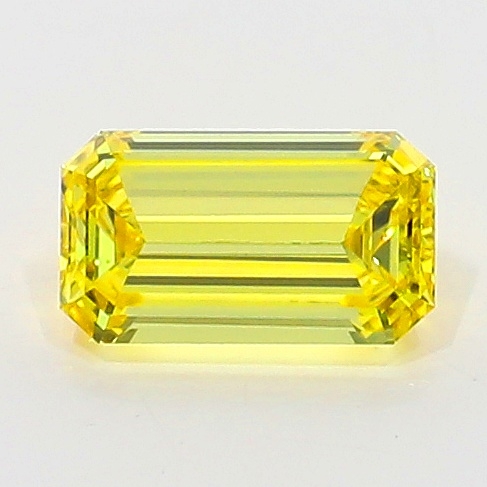 0.32 Carat Fancy Vivid   Yellow  EM VS2 GIA