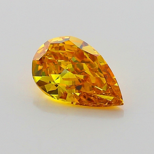 0.40 Carat Fancy Vivid   Yellow Orange PS VS1 GIA
