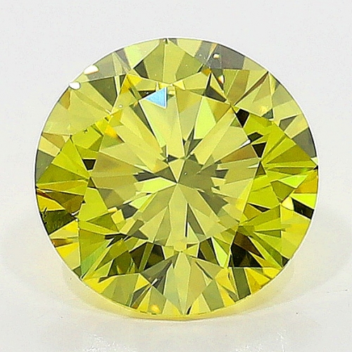 0.91 Carat Fancy Intense   Yellow  BR VS2 GIA