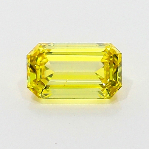 0.32 Carat Fancy Vivid   Yellow  EM SI1 GIA