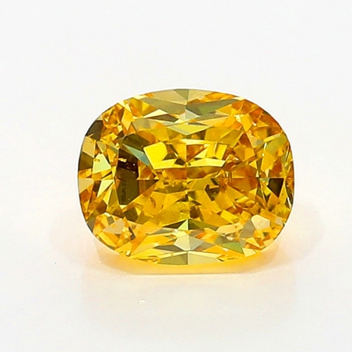 0.50 Carat Fancy Vivid  Orange Yellow CU SI1 GIA