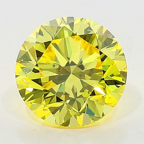 0.70 Carat Fancy Vivid   Yellow  BR SI1 GIA