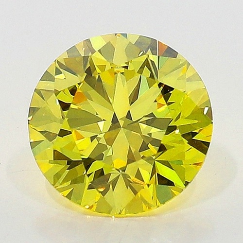 0.90 Carat Fancy Vivid   Yellow  BR VVS2 GIA