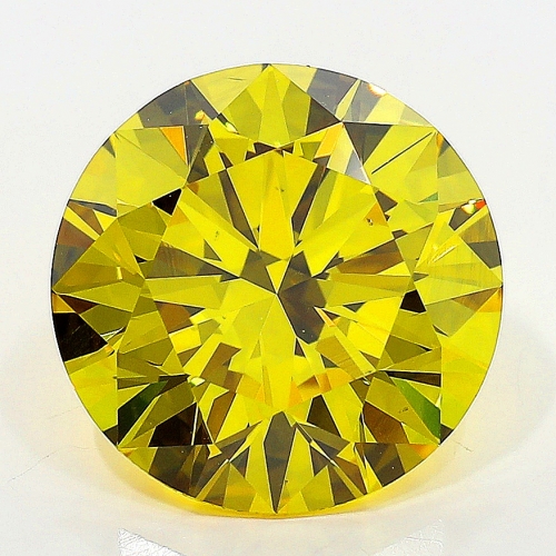 3.01 Carat Fancy Vivid Yellow  BR VS2 GIA
