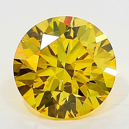 0.36 Carat Fancy Deep Orangy  Yellow  BR SI2 GIA