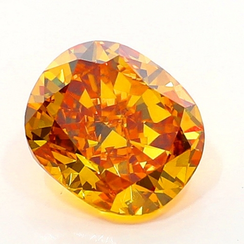 0.42 Carat Fancy Deep Yellowish  Orange  CU VS2 GIA