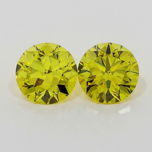 0.70 Carat Fancy Vivid  Yellow  BR VS2 GIA
