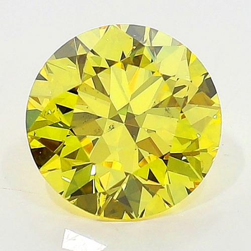 0.71 Carat Fancy Vivid   Yellow  BR SI1 GIA