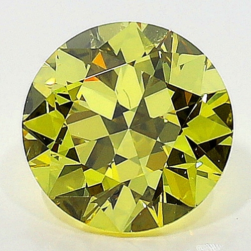 0.70 Carat Fancy Intense   Yellow  BR VS2 GIA