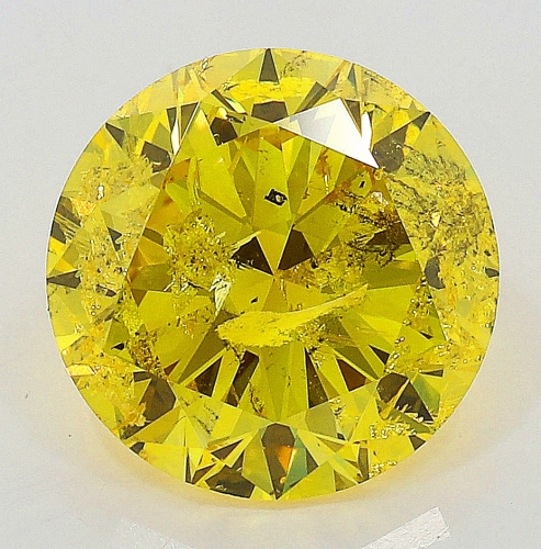 1.01 Carat Fancy Vivid   Yellow  BR  GIA
